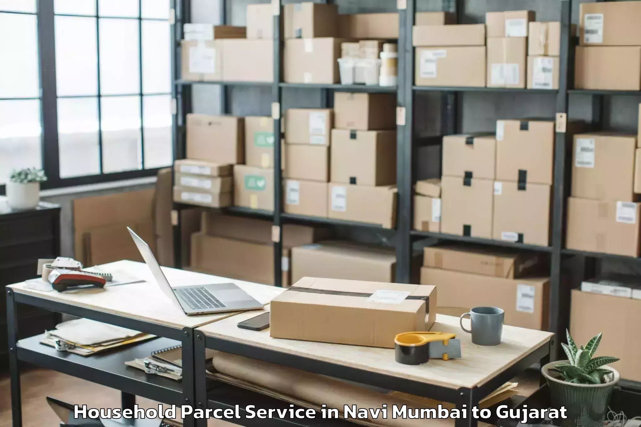 Comprehensive Navi Mumbai to Jasdan Household Parcel